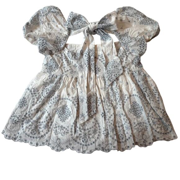 Antonio Melani x Born on Fifth Constance Embroidered Eyelet Puff Sleeve Sz 8 - Picture 4 of 15